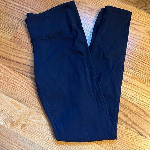 Athleta chaturanga navy blue tight leggings size medium tall - Picture 1 of 7